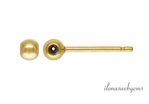 1 paar 14/20 Gold filled smartbead oorstekers ca. 3mm