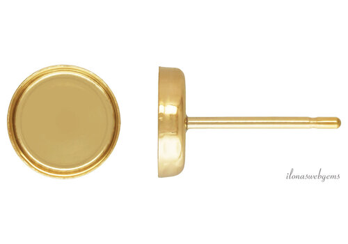 1 pair of 14/20 gold-filled earrings for cabochon 6mm
