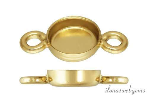 14/20 Gold filled connector voor cabochon 4mm