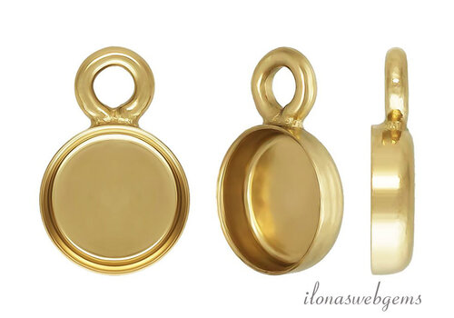 14/20 Gold filled pendant for cabochon 3mm