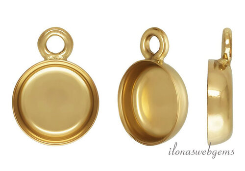 14/20 Gold filled hanger voor cabochon 4mm