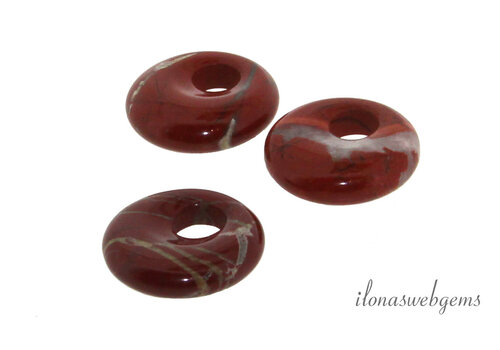 Rode Jaspis Jaspis donut ca. 18x5mm