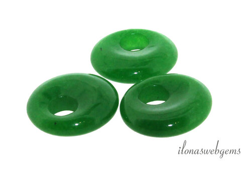 Groene Onyx donut ca. 18x5mm