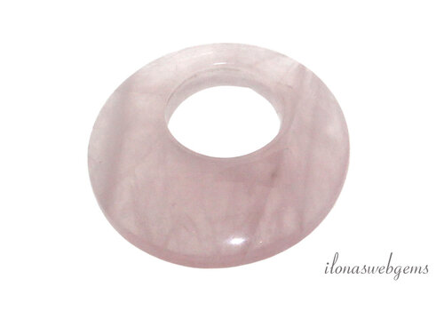 Rozenkwarts donut ca. 28x7mm