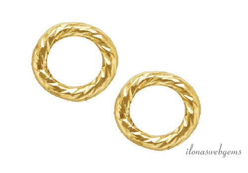 1x goldgefüllte geschlossene Öse ca. 4x0,75mm