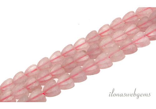 Rose quartz beads hearts approx. 6mm