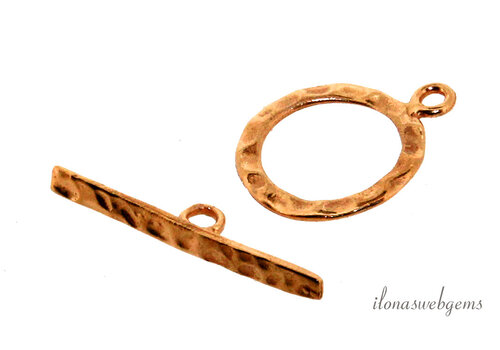 Rosé-Vermeil-Kapitelschließe, ca. 14 mm