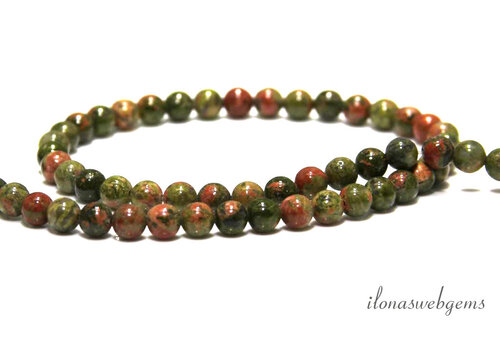 Unakite beads round approx. 8mm