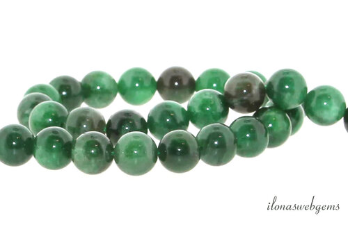 Green Mica beads round approx. 8mm