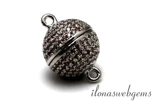 DQ magnetic clasp with cubic zirconia approx. 10mm