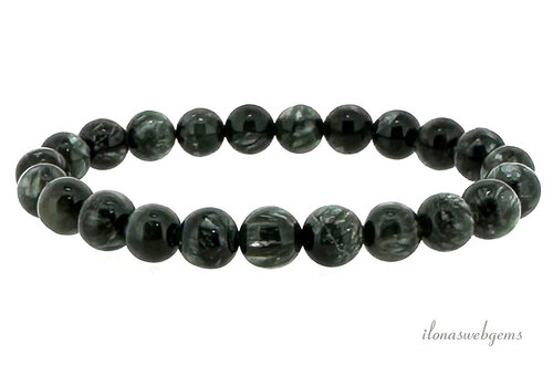 Seraphinite bead bracelet round approx. 8.5mm AA quality