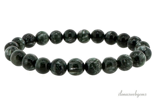 Seraphinite bead bracelet approx. 7.5mm AA quality