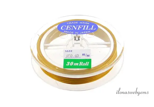 1 meter Cenfill stainless steel coated stringing wire gold color 0.40mm (7 strands)