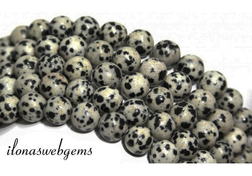 Dalmatian Jasper beads round approx. 12mm