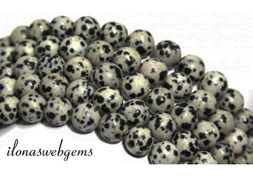 Dalmatier Jaspis kralen rond ca. 14mm