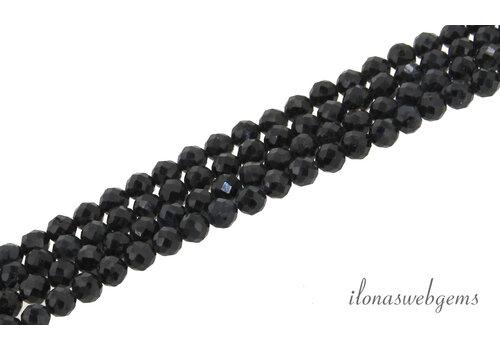 Sapphire beads faceted round approx. 4mm