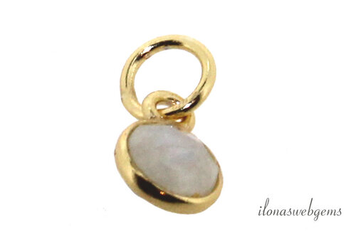 Vermeil pendant with Rainbow moonstone approx. 6mm