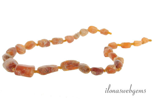 Kornalijn/ Agaat kralen op en aflopend ca. 19x12x6mmZuiderroute