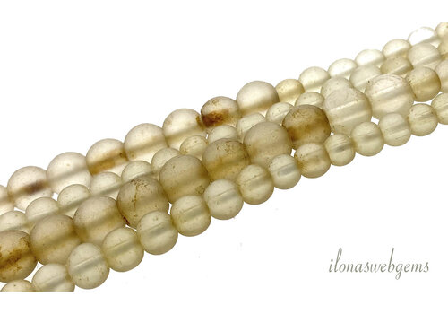 Rock crystal beads round approx. 8x6mm