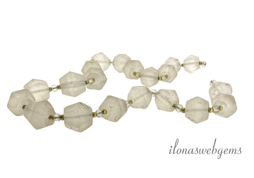 Rock crystal beads free shape approx. 12x9mm Silk Road