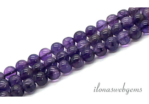 Amethyst beads round approx. 5mm