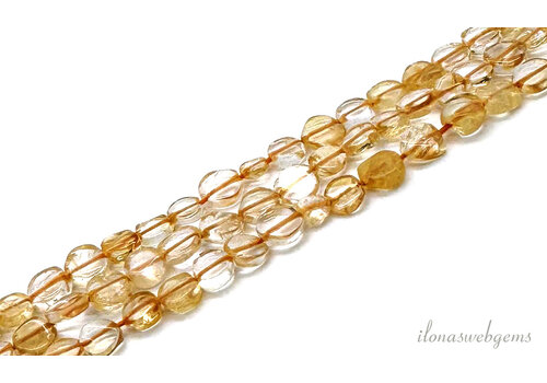 Citrine beads coins approx. 5mm