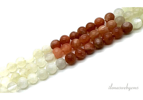 Maansteen kralen rond 2