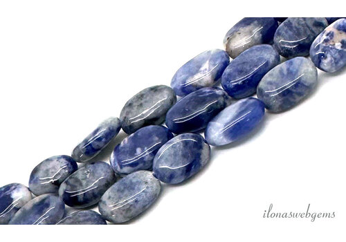 Sodalite beads oval approx. 12x7mm