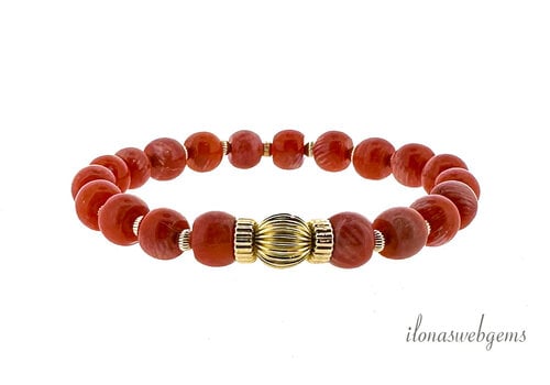 14k/20 Goldfilled bracelet with Coral