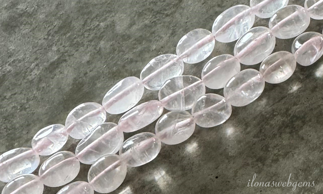 8mm Rozenkwarts Edelsteen Kralen - - Sterling Zilveren