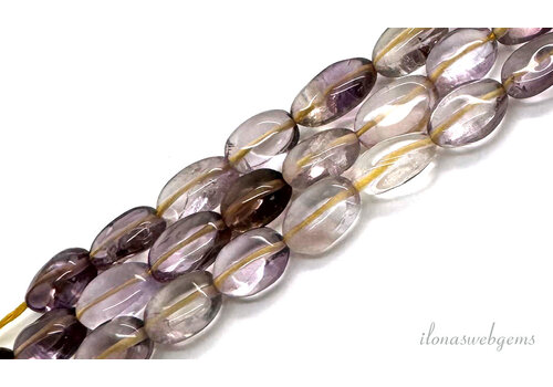 Ametrine beads oval approx. 10x6mm