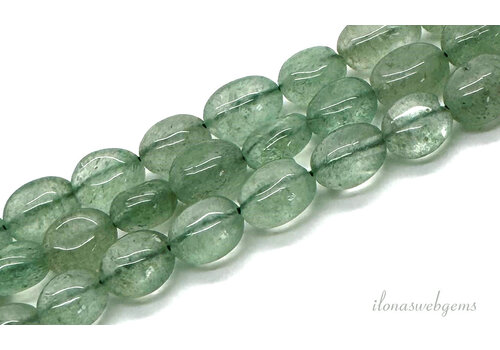 Aventurine beads oval approx. 13x9mm