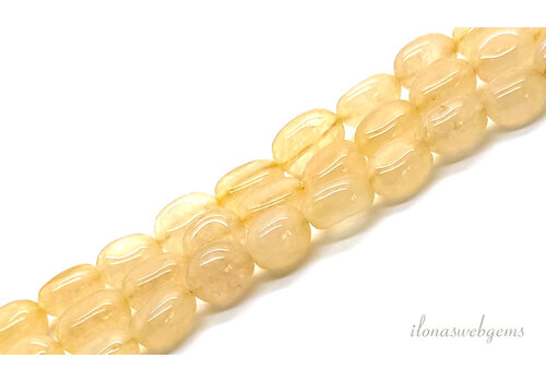 Yellow Aventurien oval beads approx. 9x6mm