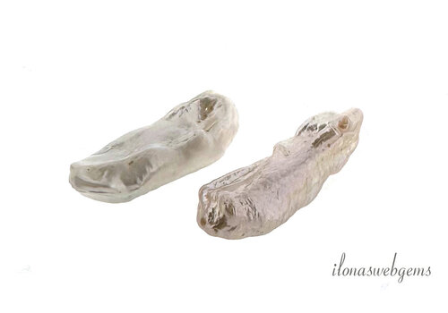 1 paar Biwaparels ca. 23x11x5mm A kwaliteit