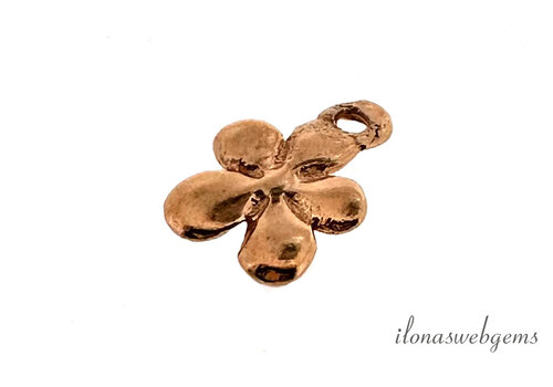 Blumenanhänger aus Rosé-Vermeil, ca. 10 mm