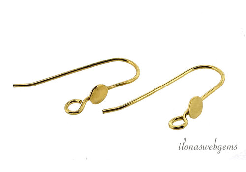 1 Pair of 14 kt Vermeil ear wires for cabochon