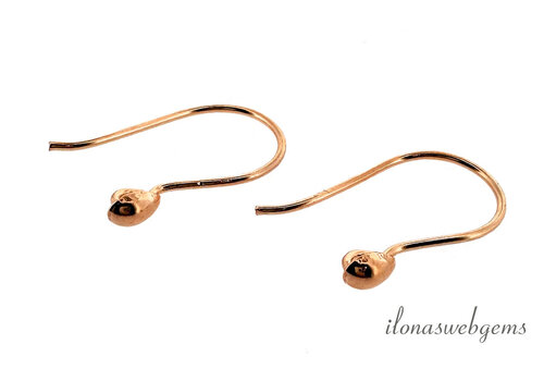 1 Pair of Rosé Vermeil earwires