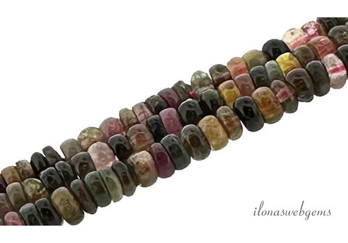 Tourmaline beads roundel approx. 6x3mm