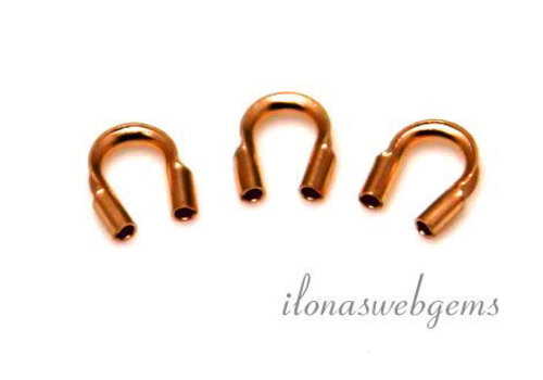 1 Stück Rosé Vermeil Drahtschutz / Drahtführung ca. 5,5 mm