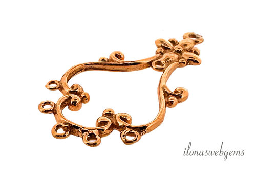 Kronleuchter aus Rosé-Vermeil, ca. 34 x 17 mm