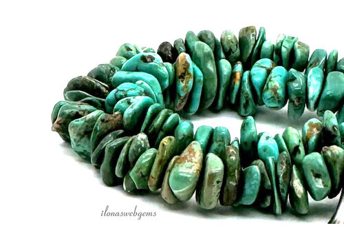 Arizona Turkoois kralen ca. 13x8x3mm