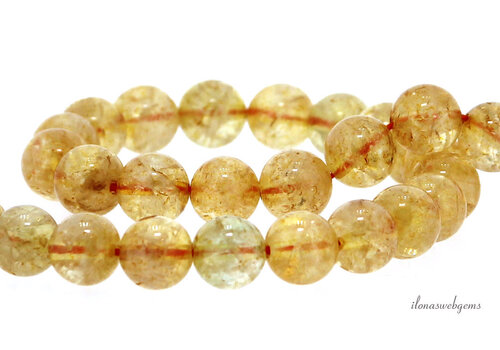 Citrine beads round approx. 12mm