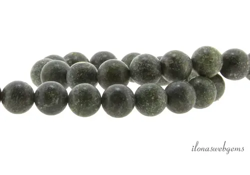 Serpentinenperlen rund matt ca. 8mm