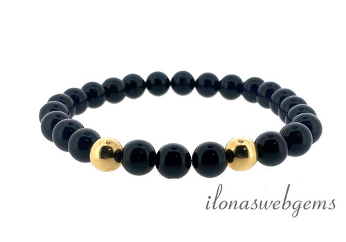 Onyx-Goldfilled Armband