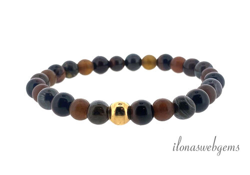 14/20 Gold filled, Amber, Tiger eye, Tiger iron