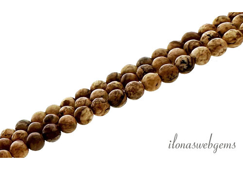 Desert jasper beads round approx. 4mm