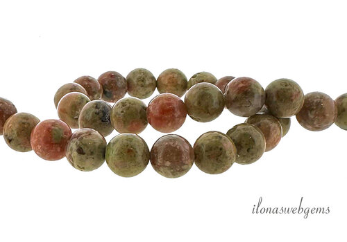 Unakitperlen rund, ca. 10 mm