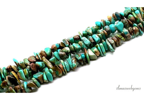 Turkoois kralen nuggets ca. 8x5x2mm