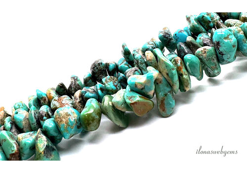 Turkoois kralen ca. 16x14x4mm