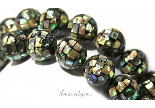 1x Abalone-Perle rund ca. 16mm